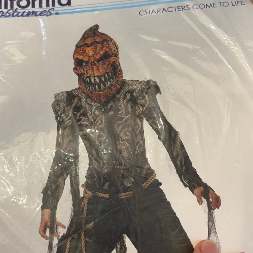 California Costumes Creepy Pumpkin Outfit Halloween child med 8-10